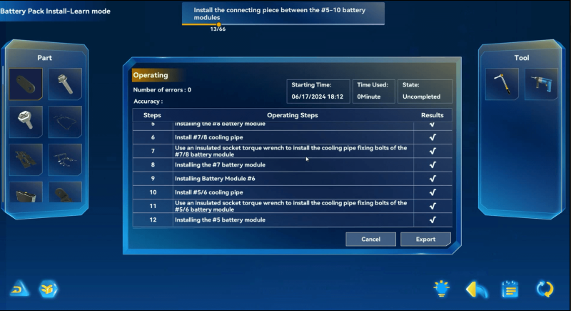 Electric Vehicle Power Battery Disassembly and Assembly Training Softwaree Electric Vehicle Power Battery Disassembly and Assembly Training Softwaree 1