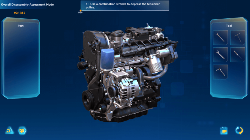 Engine Disassembly and Assembly and Principl (1) Engine Disassembly and Assembly Training Software for Automotive Education