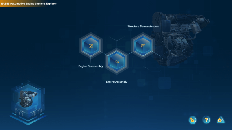 Engine Disassembly and Assembly and Principl ( (3) Engine Disassembly and Assembly Training Software for Automotive Education 3