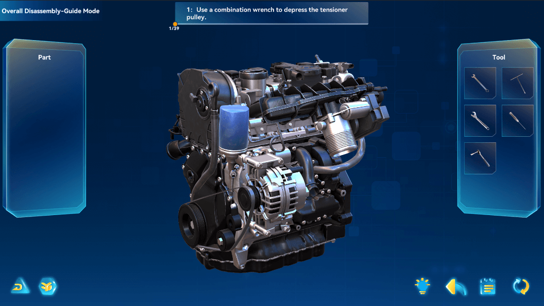 Engine Disassembly and Assembly Training Software for Automotive Education 2