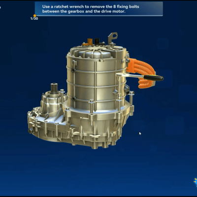 Electric Vehicle Drive Motor Electric Vehicle Drive Motor Disassembly and Assembly Training Software
