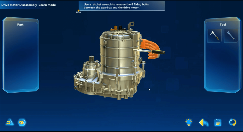 Electric Vehicle Drive Motor Electric Vehicle Drive Motor Disassembly and Assembly Training Software