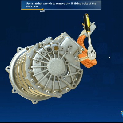 Electric Vehicle Drive Motor 2 Electric Vehicle Drive Motor Disassembly and Assembly Training Software