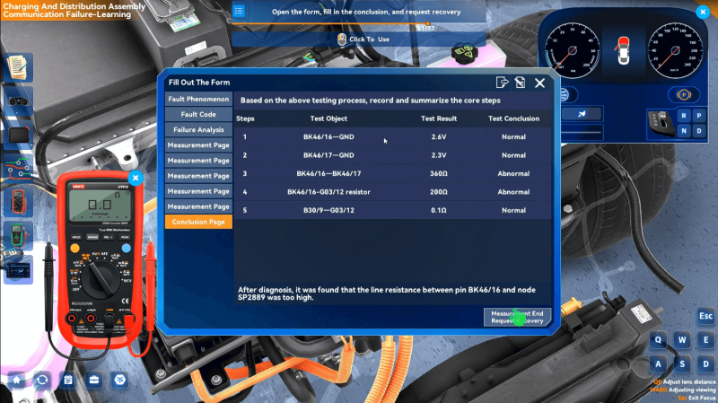 Electric vehicle fault diagnosis training software 2 Electric Vehicle Fault Diagnosis Training Software for Automotive Education